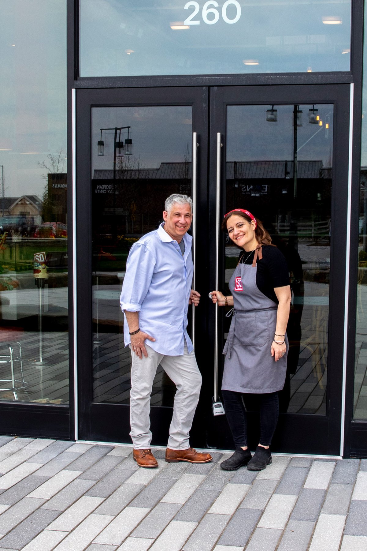 Chef G outside SQ Pizza